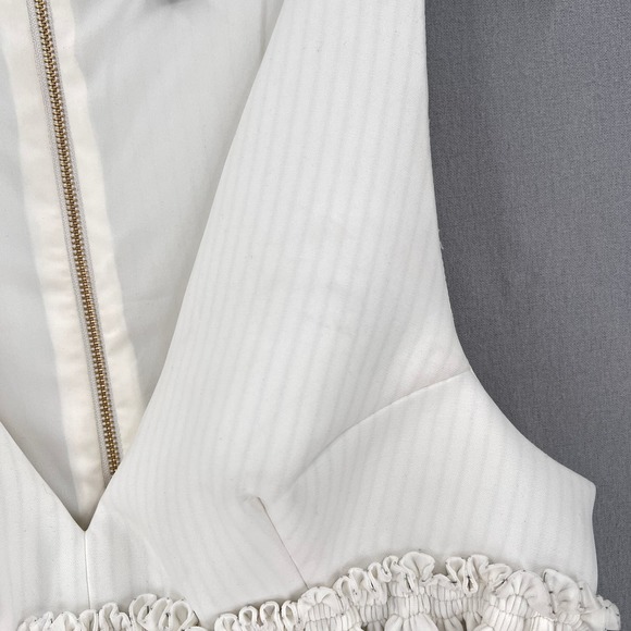 KIMBERLY GOLDSON Jah Top Shirt Womens Medium Off White Stripe V-neck Sleeveless - Picture 8 of 16